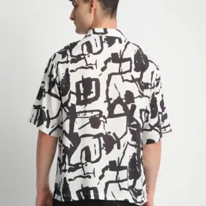 Abstract Mono Print T-Shirt