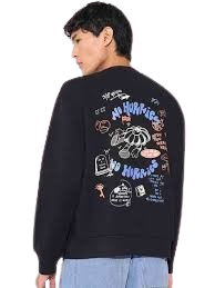 No Worries Graphic Back Sweatshirt