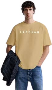 Freedom Minimal Text T-Shirt