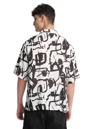 Abstract Mono Print T-Shirt