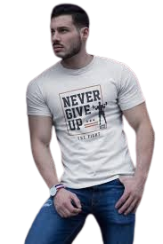 Never Give Up Cross Graphic T-Shirt