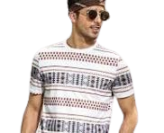 Ethnic Stripe Casual T-Shirt