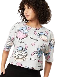 Playful Bunny Pop Print T-Shirt