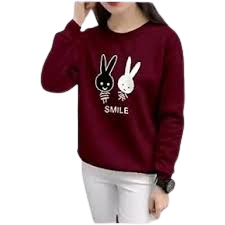 Smile Bunny Graphic Sweatshirt