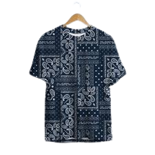 Indigo Bandana Print T-Shirt