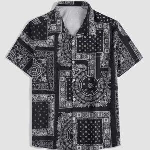 Black Bandana Print T-Shirt