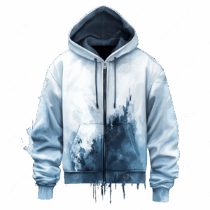 Frost Drip Graphic Zip Hoodie