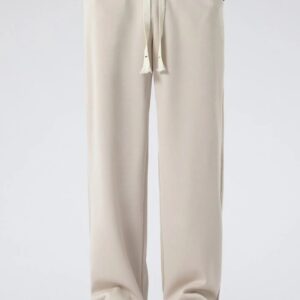 Wide-Leg Relaxed Fit Drawstring Sweatpants